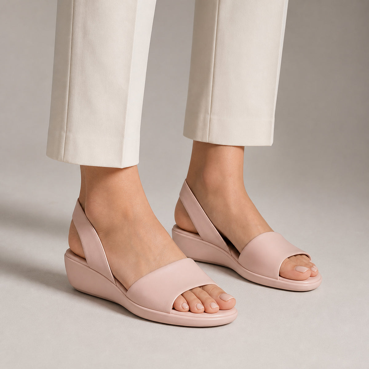 Zarina Slingback Sandals in pink, front view