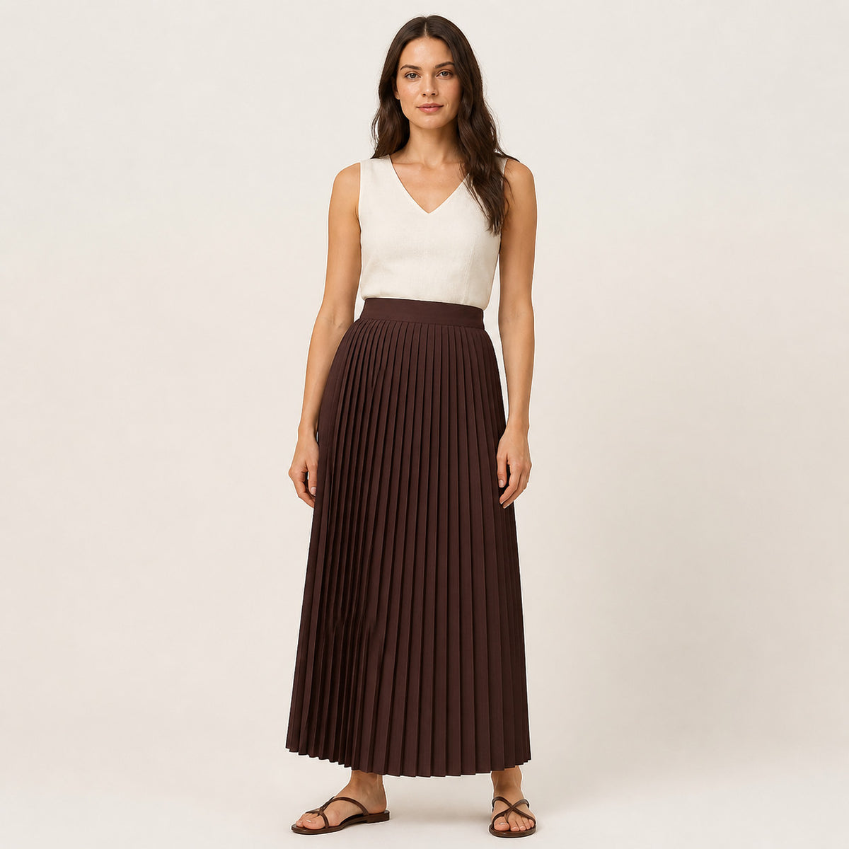 Maren Pleated Skirt, front view